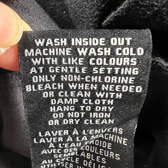 7 for All Mankind Vegan Faux Leather Ankle Pants Side Zip Cross Waist Size L - Picture 11 of 12